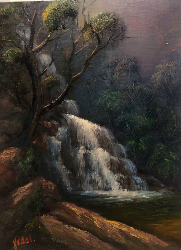 Waterfall at Kanangra Boyd NP - Plein air 