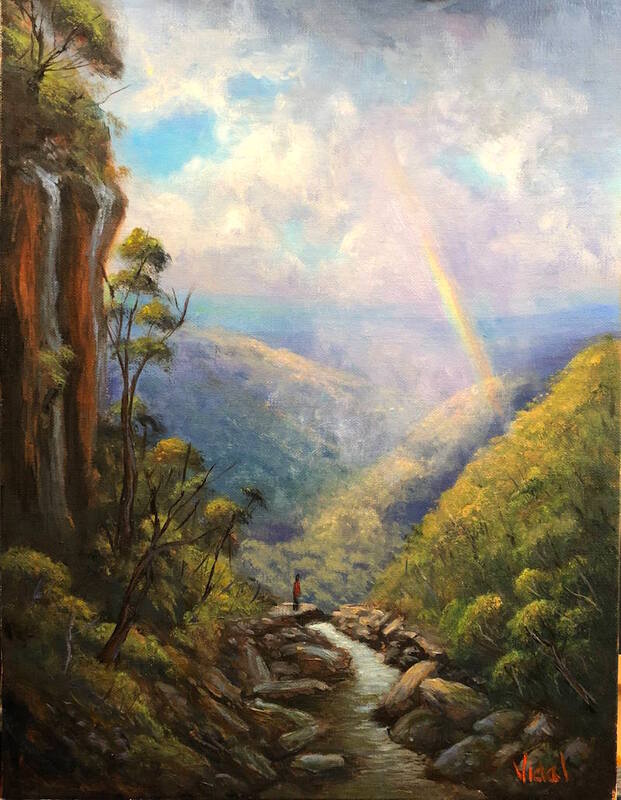 oil painting by Christopher Vidal First Light after the storm Oil on linen